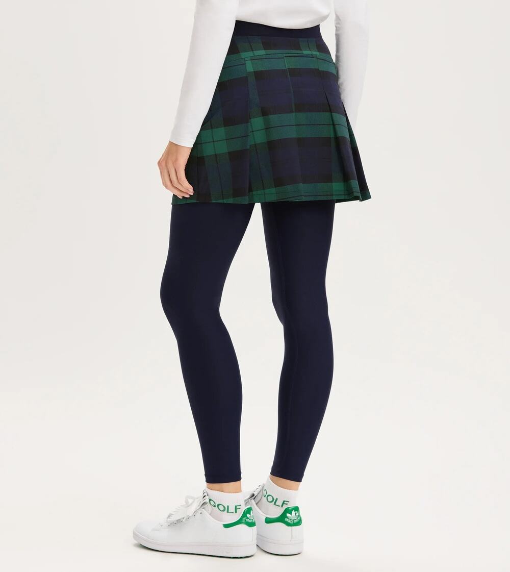 Renwick Blackwatch Skirted Leggings Womens Small Blue Plaid Golf Athletic